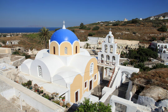 Santorini Island in Greece.