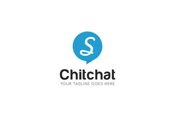 Initial letter s chat, message logo and icon vector illustration