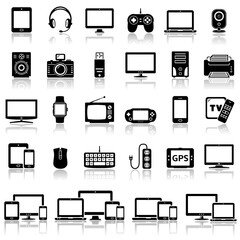 Set of Modern Digital Devices Icons