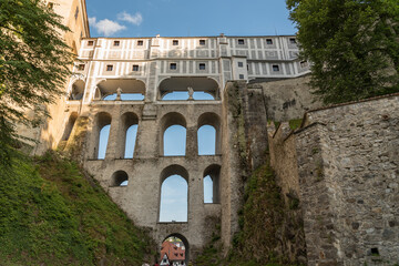 Schlossbruecke in Krumau - Tschechien