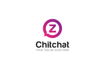 Initial letter z chat, message logo and icon vector illustration