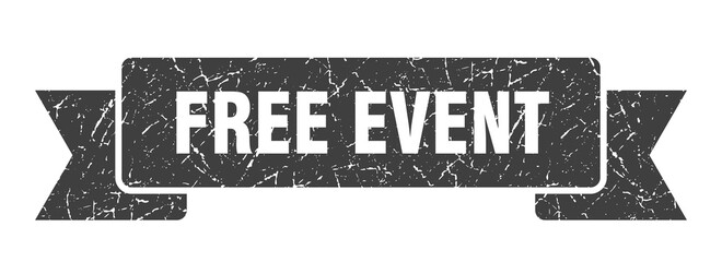 free event ribbon. free event grunge band sign. free event banner