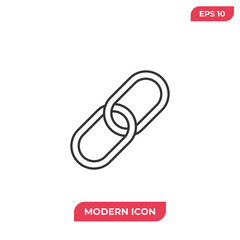 Link icon vector. Chain sign