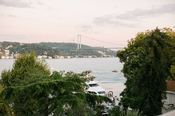Bosphorus Bridge. The bridge connecting Asia and Europe.