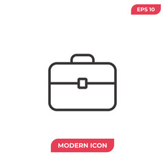 Briefcase icon vector. Suitcase sign
