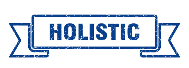 holistic ribbon. holistic grunge band sign. holistic banner