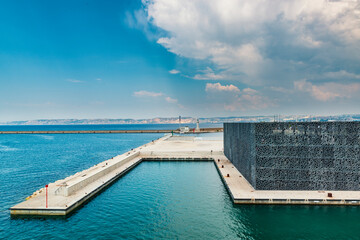 Seafront of Marseille and Mucem.