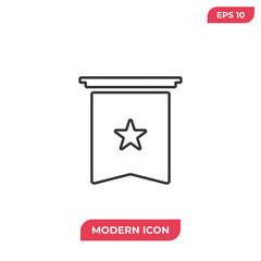 Star icon vector. Banner sign
