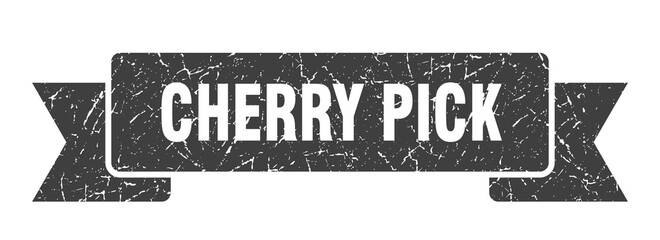 cherry pick ribbon. cherry pick grunge band sign. cherry pick banner