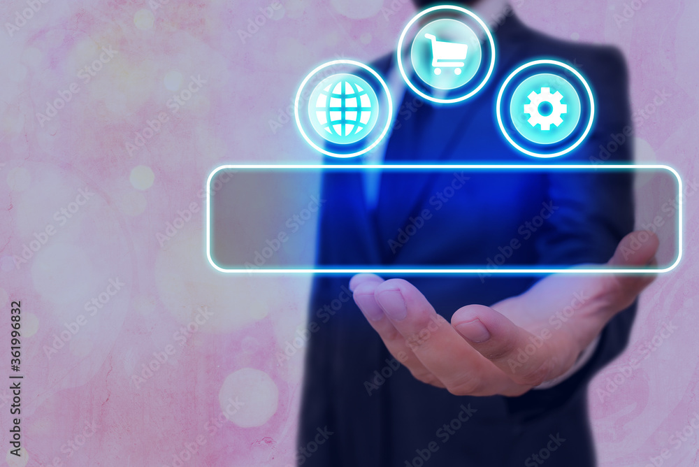 Poster information digital technology network connection infographic elements icon