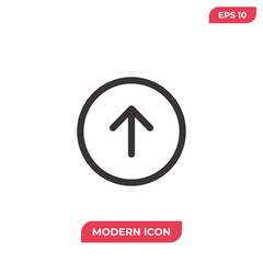 Upload icon vector. Up sign