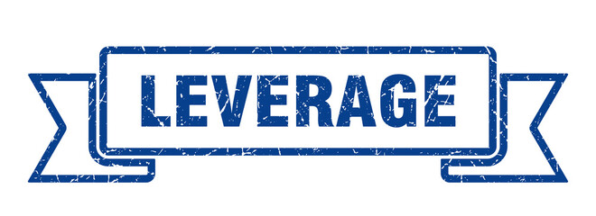 leverage ribbon. leverage grunge band sign. leverage banner