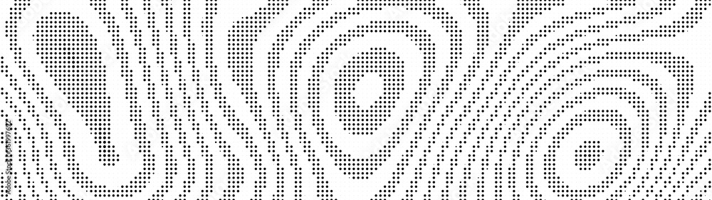 Aufkleber topographic map. abstract gradient halftone background of black dots. optical illusion. abstract vec