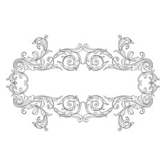 Classical baroque vector of vintage element for design. Decorative design element filigree calligraphy vector. You can use for wedding decoration of greeting card and laser cutting.