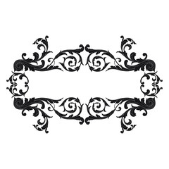 Classical baroque vector of vintage element for design. Decorative design element filigree calligraphy vector. You can use for wedding decoration of greeting card and laser cutting.