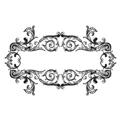 Classical baroque vector of vintage element for design. Decorative design element filigree calligraphy vector. You can use for wedding decoration of greeting card and laser cutting.