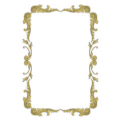 Classical baroque vector of vintage element for design. Decorative design element filigree calligraphy vector. You can use for wedding decoration of greeting card and laser cutting.