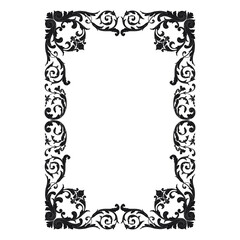 Classical baroque vector of vintage element for design. Decorative design element filigree calligraphy vector. You can use for wedding decoration of greeting card and laser cutting.