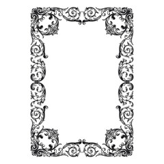 Classical baroque vector of vintage element for design. Decorative design element filigree calligraphy vector. You can use for wedding decoration of greeting card and laser cutting.