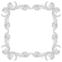 Classical baroque vector of vintage element for design. Decorative design element filigree calligraphy vector. You can use for wedding decoration of greeting card and laser cutting.