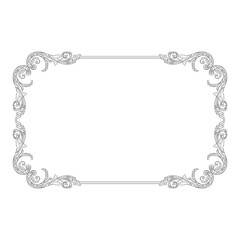 Classical baroque vector of vintage element for design. Decorative design element filigree calligraphy vector. You can use for wedding decoration of greeting card and laser cutting.