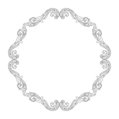 Classical baroque vector of vintage element for design. Decorative design element filigree calligraphy vector. You can use for wedding decoration of greeting card and laser cutting.