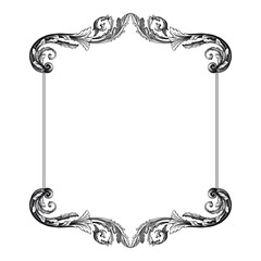 Classical baroque vector of vintage element for design. Decorative design element filigree calligraphy vector. You can use for wedding decoration of greeting card and laser cutting.