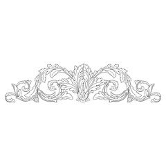 Classical baroque vector of vintage element for design. Decorative design element filigree calligraphy vector. You can use for wedding decoration of greeting card and laser cutting.