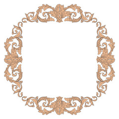 Classical baroque vector of vintage element for design. Decorative design element filigree calligraphy vector. You can use for wedding decoration of greeting card and laser cutting.