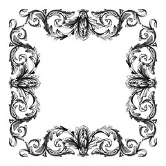 Classical baroque vector of vintage element for design. Decorative design element filigree calligraphy vector. You can use for wedding decoration of greeting card and laser cutting.