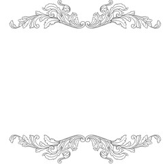 Classical baroque vector of vintage element for design. Decorative design element filigree calligraphy vector. You can use for wedding decoration of greeting card and laser cutting.