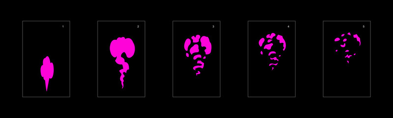 Shine poison explosion effect. Poison explosion animation effect. Animation Sprite sheet for games, cartoon or animation. vector style animation effect 1396.