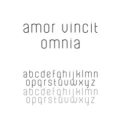 Simple sans serif font in regular and light versions 