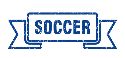 soccer ribbon. soccer grunge band sign. soccer banner