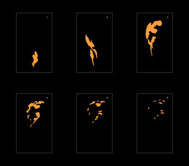 Shine dust effect. Dust explosion animation effect. Animation sprite sheet for games, cartoon or animation. vector style animation effect 1411.