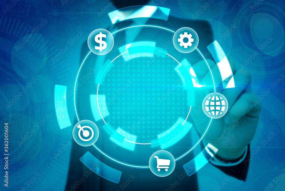 Aufkleber information digital technology network connection infographic elements icon
