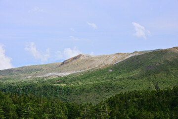 crater of active volcano of Japan,  Mt. Shiranesan