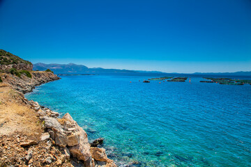 Beautiful panoramic view on cost at Evia island.  Greece