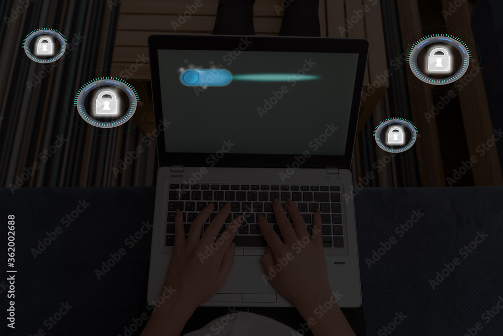 Aufkleber Graphics Padlock For Web Data Information Security Application System
