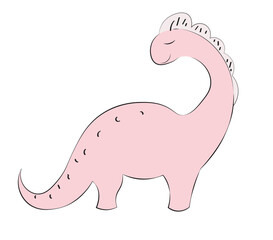 pink dinosaur Diplodocus