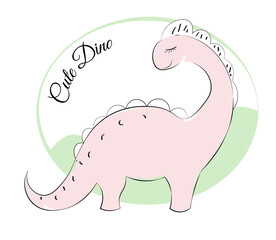 pink dinosaur Diplodocus