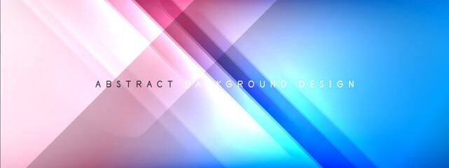 Motion concept neon shiny lines on liquid color gradients abstract backgrounds. Dynamic shadows and lights templates for text