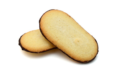 cookies and chocolate isolated on white background 