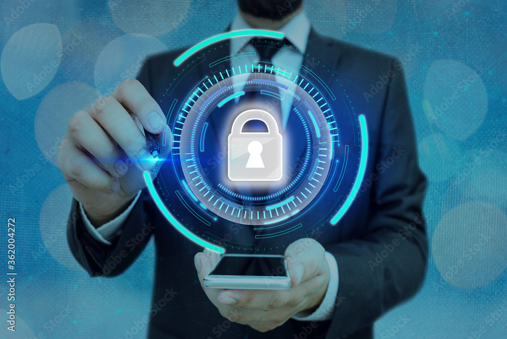 Aufkleber Graphics Padlock For Web Data Information Security Application System