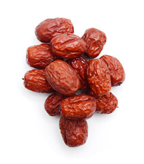 Red date on white background