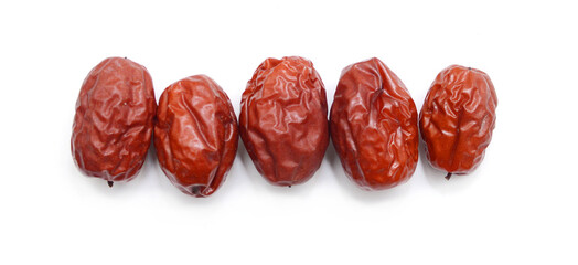 Red date on white background