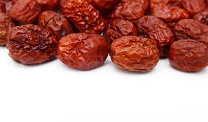 Red date on white background