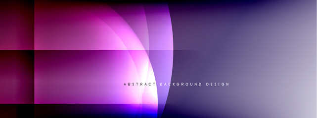 Vector abstract background - circle and cross on fluid gradient with shadows and light effects. Techno or business shiny design templates for text