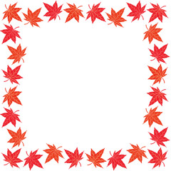 紅葉のフレーム　正方形