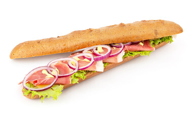 Big sandwich with ham